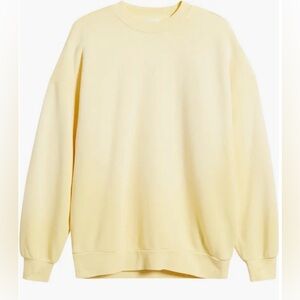 Elwood Core Oversize Crewneck Sweatshirt - Light Yellow size: Small